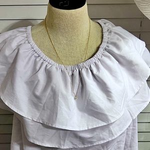 White ruffle blouse🤍🤍